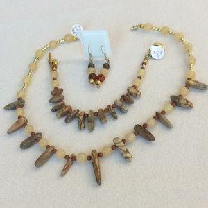 FINAL SALE PRICE Topaz & Stone Accented Jewelry Set